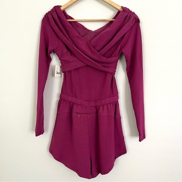 NWT Free People Love Spell One-Piece Romper, Aubergine, Size XS - Picture 9 of 15